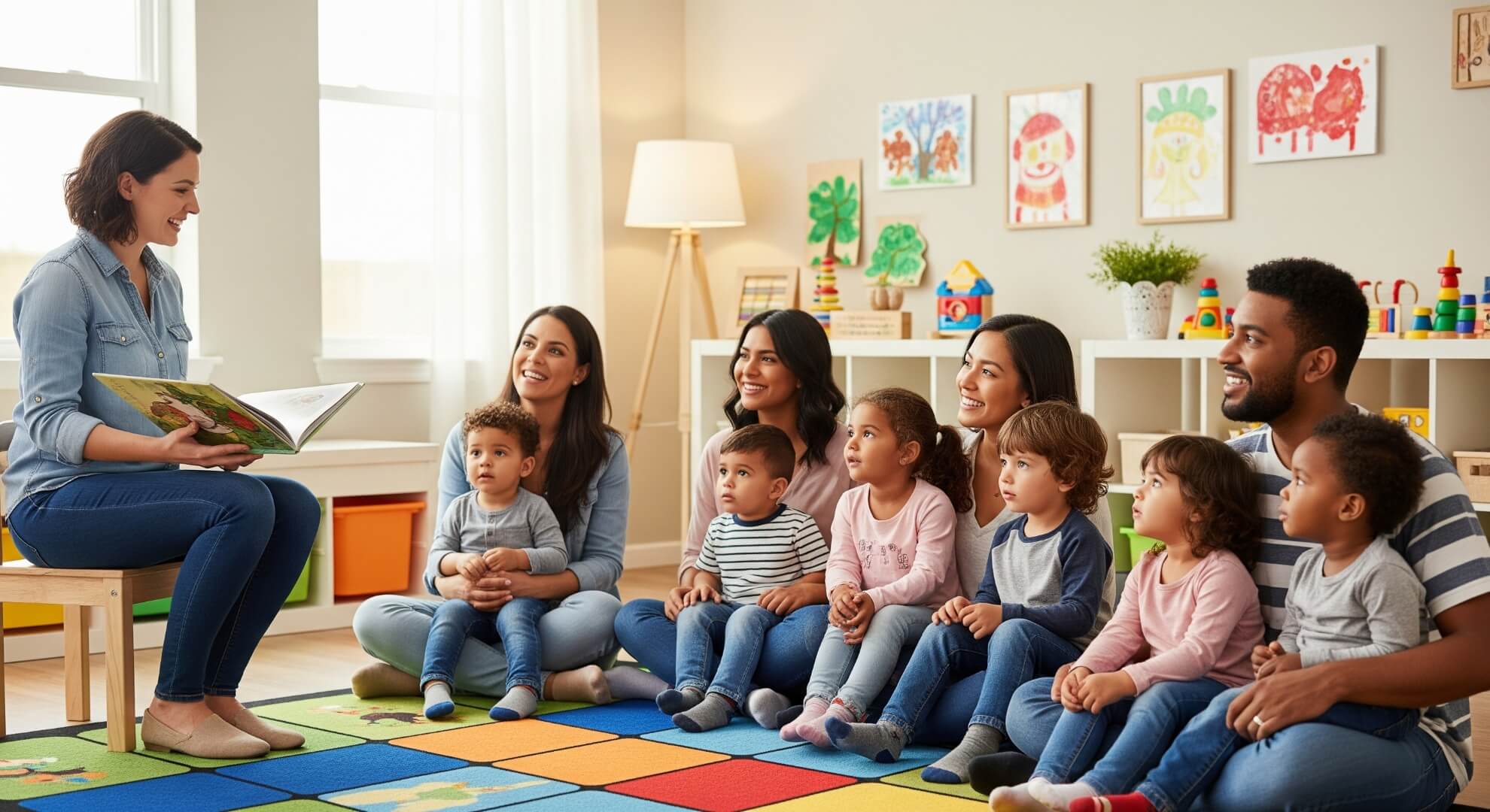 Cozy story time session