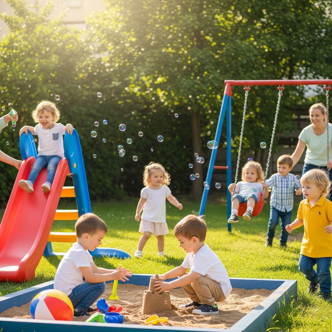 Joyful outdoor play